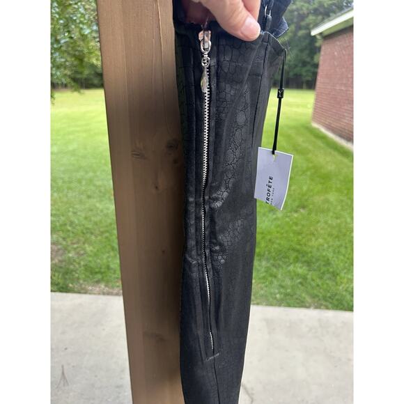 NWT Retrofete Jourdana Coated Denim Dress Black Size S Measurment in Description - Picture 10 of 14